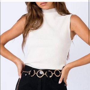 PRINCESS POLLY cream sweater top